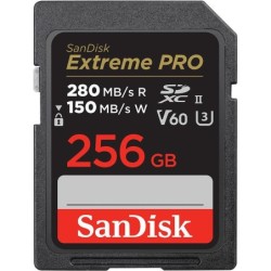 Extreme PRO 256GB V60 UHS-II 280/150MBs