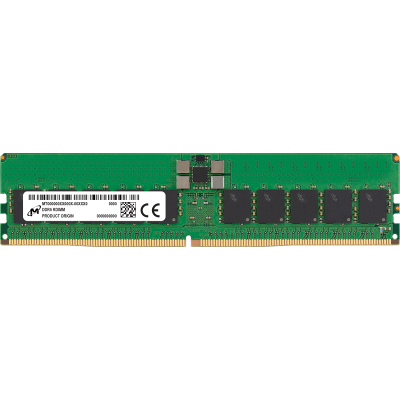 32GB Micron DDR5 PC5 38400-4800MHz 2Rx8 CL40 RDIMM