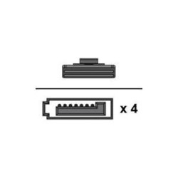 Cavo SAS/SATA Mini SAS x4 (SFF-8087) su SATA (4) lungo 90 cm