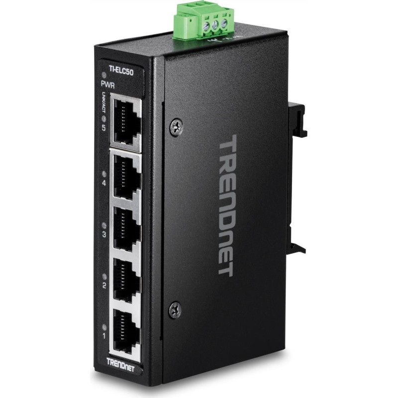 5-PORT INDUSTRIAL FAST ETHERNET - DIN-RAIL MINI SWITCH