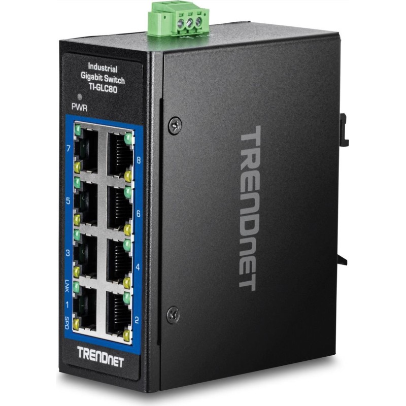 8-PORT INDUSTRIAL GIGABIT - DIN-RAIL MINI SWITCH