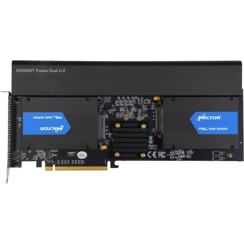 Sonnet Fusion Dual U.2 SSD PCIe Karte