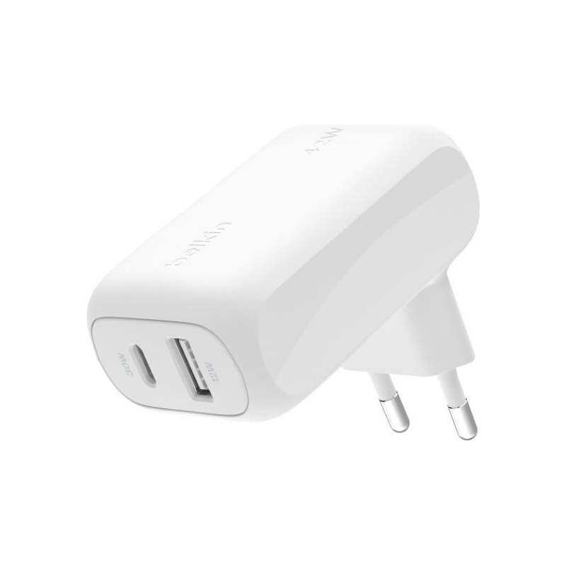 BOOSTCHARGE 42W - 30W USB-C PD - PPS + 12W USB-A DUAL WALL CHARGE