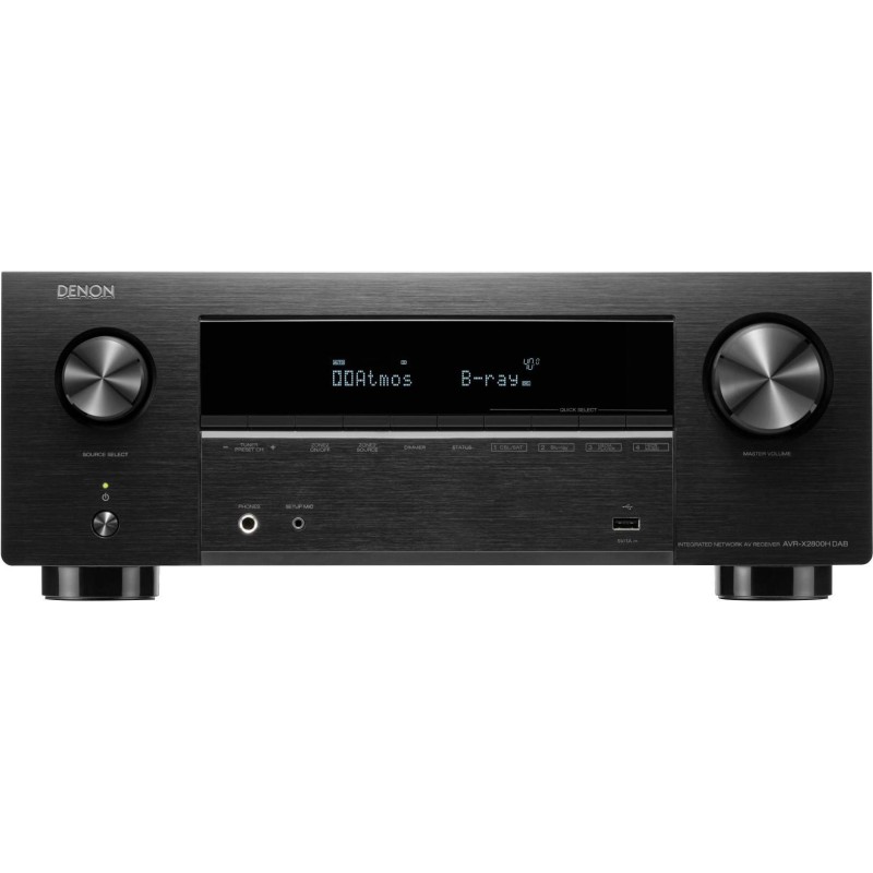 Denon AVR-X2800H DAB 7.2 AV Receiver Schwarz 8K Dolby Atmos DAB+ WLAN