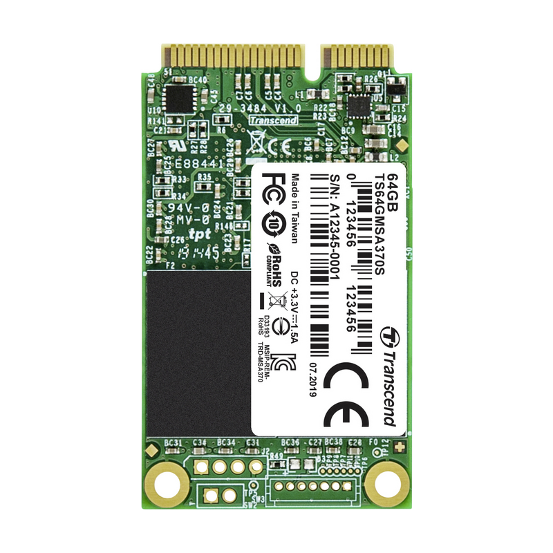 TRANSCEND SSD 64GB mSATA read/write:520/100,IOPS:50000/25000