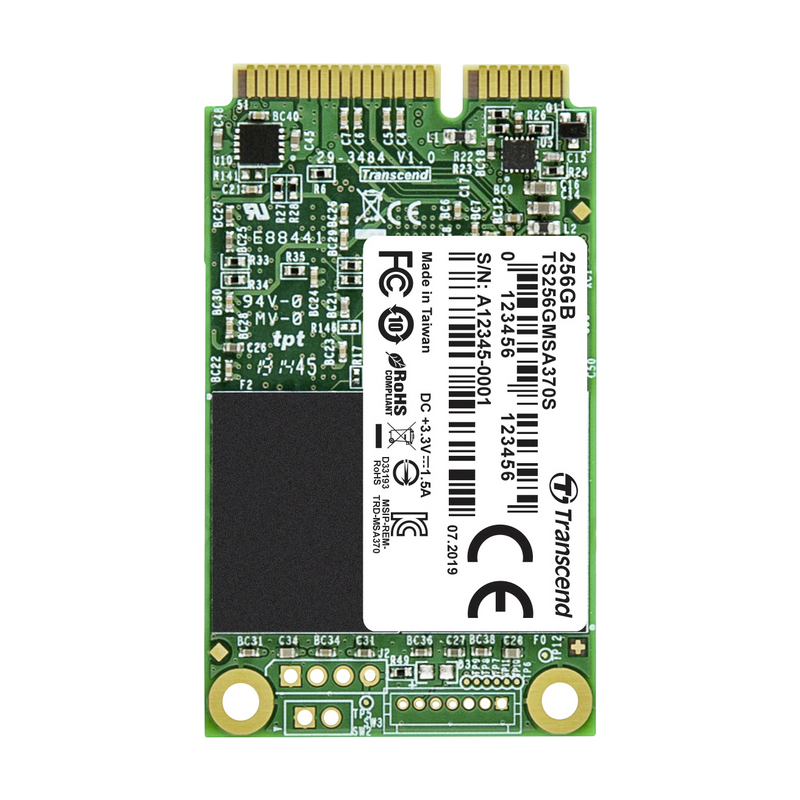 TRANSCEND SSD 256GB mSATA read/write:530/400,IOPS:70000/70000