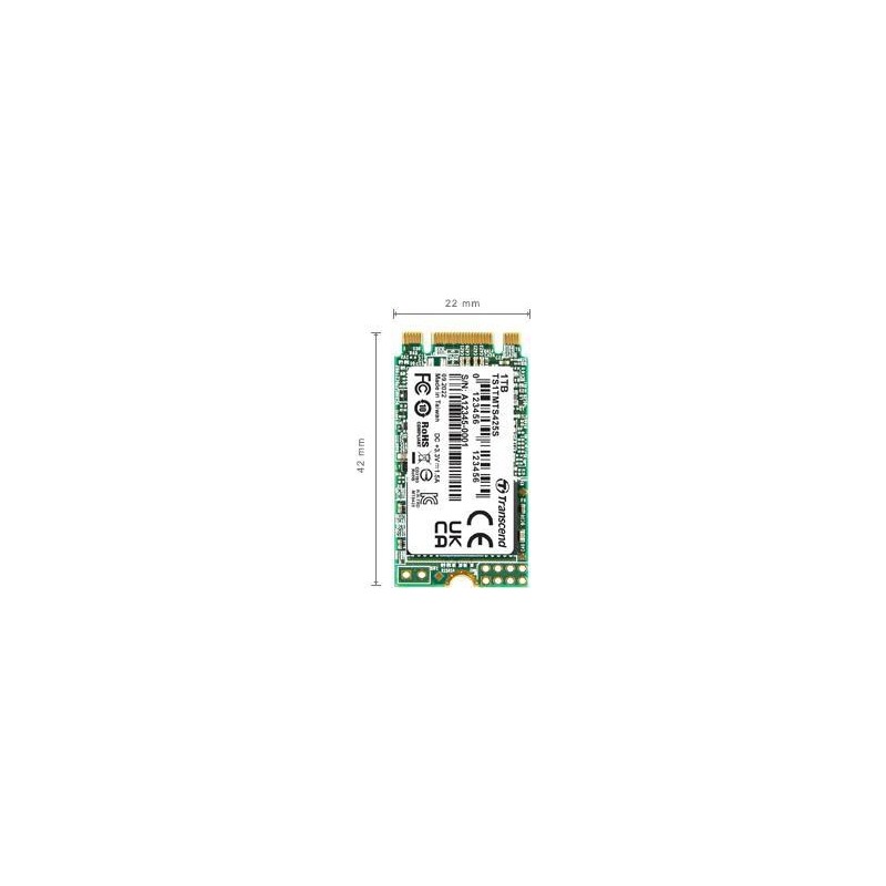 TRANSCEND SSD 1TB M.2 2242 SATA3 read/write:550/500,IOPS:55000/72000