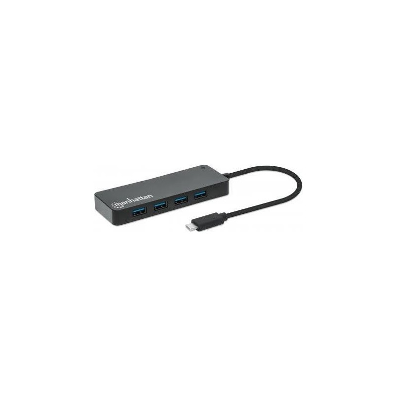 Manhattan 168410 hub di interfaccia USB tipo-C 5000 Mbit/s Nero (USB-