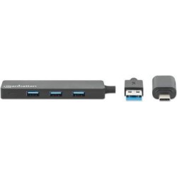 Manhattan 180863 hub di interfaccia USB 32 Gen 1 31 Gen 1 Type-A