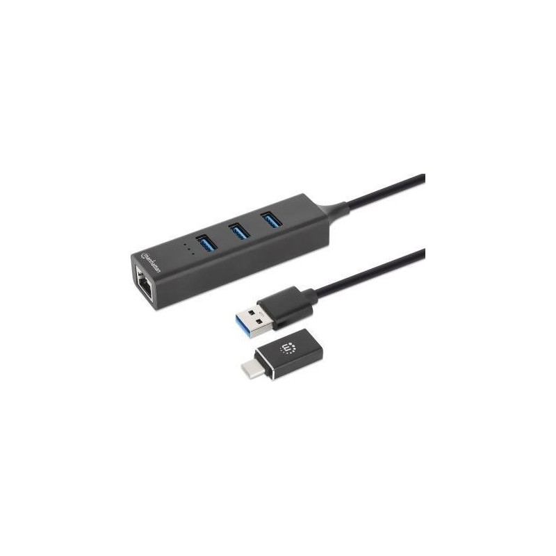 Manhattan 180894 hub di interfaccia USB 3.2 Gen 1 [3.1 Gen 1] Type-A 