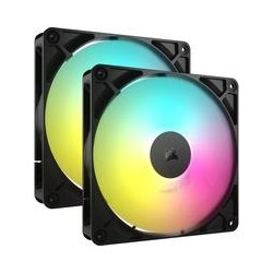 Corsair RS140 ARGB PWM 14cm Case Fans [2 Pack], Magnetic Dome Bearing