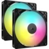 Corsair RS140 ARGB PWM 14cm Case Fans [2 Pack], Magnetic Dome Bearing