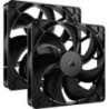 Corsair RS140 PWM 14cm Case Fans [2 Pack], Magnetic Dome Bearing, Dai