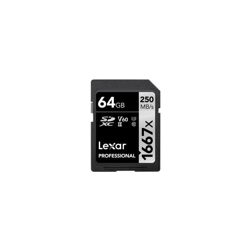 Lexar Professional SDXC UHS-II Memory Card 64GB 250MB/s