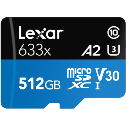 Lexar 633x 512 GB MicroSDXC UHS-I Classe 10 512GB Lexar microSDXC UH