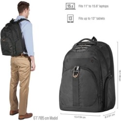 Atlas, 39.6, black - Laptop Backpack, 11-inch to 15.6-inch Adaptable 