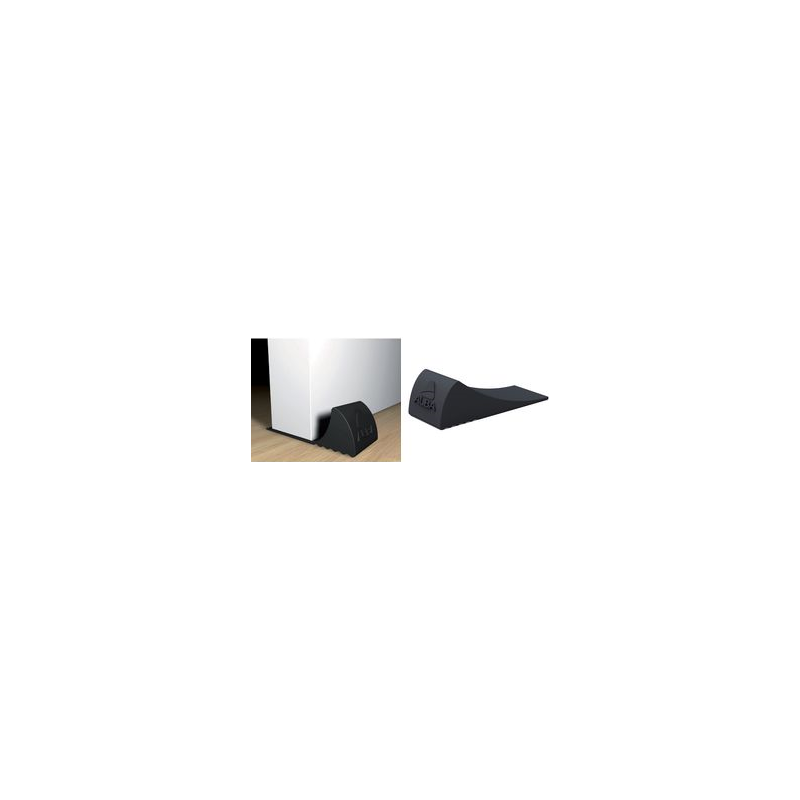 Alba Single Doorstop Elastomer 30 x 20 x 80mm Black - DOORPOP1 N