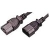 MCL Cable Electric male/female 2m Nero (CORDON SECTEUR IEC MLE C14 / 