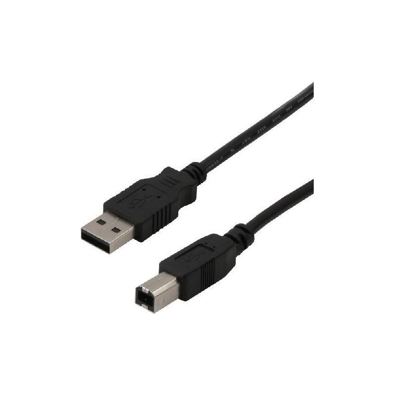 MCL 5m USB A/USB B cavo USB USB 2.0 Nero (USB 2.0 CABLE A / - B PLUG 