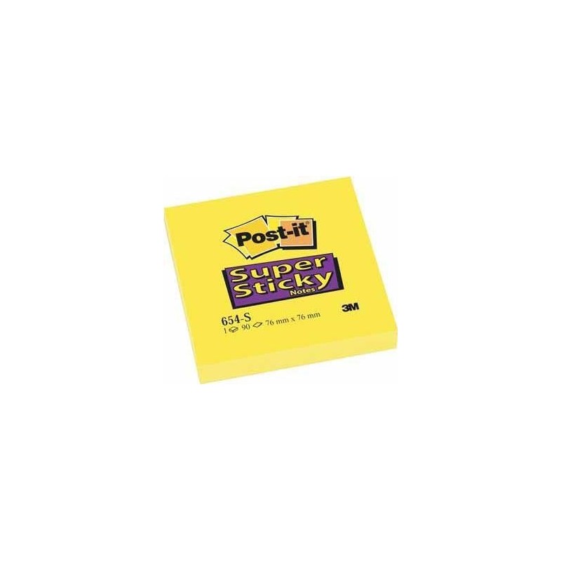 Post-it&Acirc;&reg; Haftnotizen Haftnotizen Super St.76x76mm Gelb