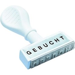 WEDO Textstempel Wedo Stempel &quot;&quot;Gebucht&quot;&quot; grau