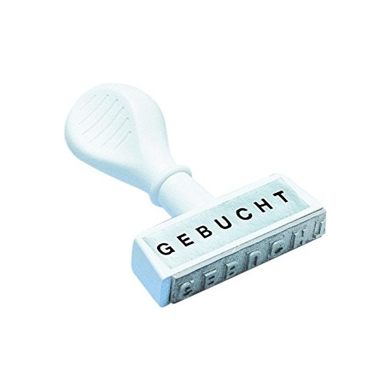 WEDO Textstempel Wedo Stempel &quot;&quot;Gebucht&quot;&quot; grau