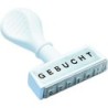 WEDO Textstempel Wedo Stempel &quot;&quot;Gebucht&quot;&quot; grau