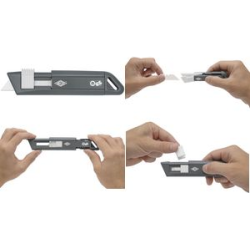 WEDO Cuttermesser CERA-Safeline&Acirc;&reg; Safety-Cutter 19 mm grau