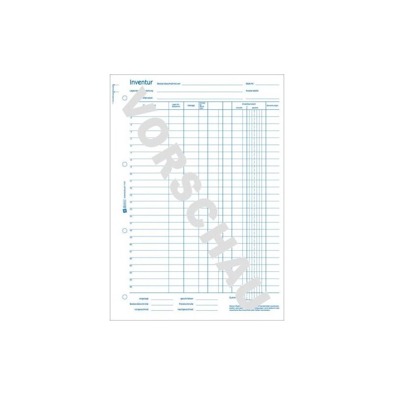 AVERY Zweckform Inventurbuch Inventurbuch 1101 DIN A4 1x 50 Seiten