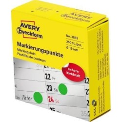 AVERY Zweckform Klebepunkte Markierungspunkte gr&Atilde;&frac14;n &Atilde; 19mm &Atilde; 