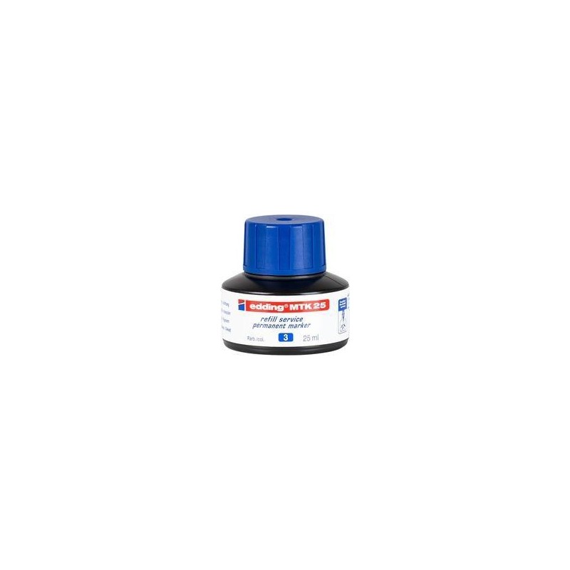 edding MTK 25 Bottled Refill Ink for Permanent Markers 25ml Blue