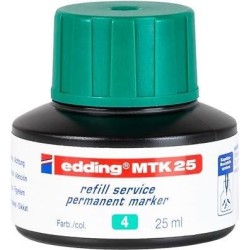 edding MTK 25 Bottled Refill Ink for Permanent Markers 25ml Green