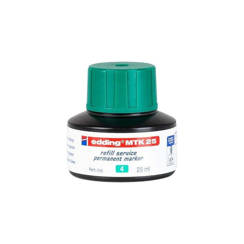 edding MTK 25 Bottled Refill Ink for Permanent Markers 25ml Green