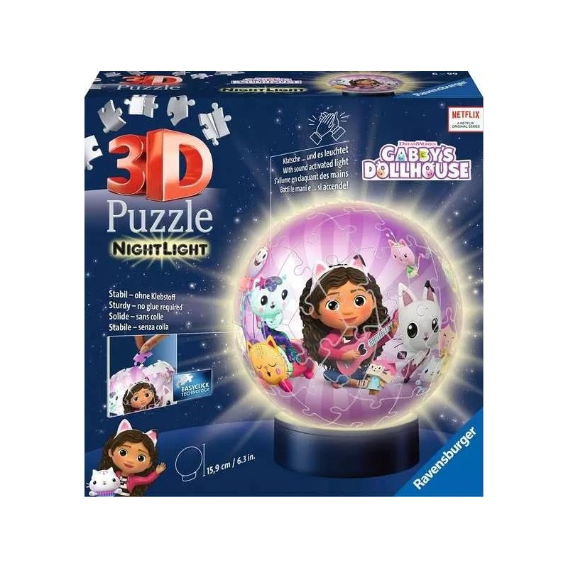 Ravensburger - 3D Puzzle Gabby&#039;s Dollhouse Night Light 72p (10311575)