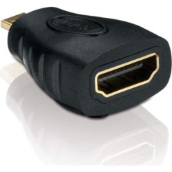 Helos Adapter, micro HDMI St./HDMI Bu., FULL HD, BASIC, schwarz