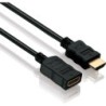 Helos Verl&auml;ngerung, HDMI Stecker/Buchse mit Ethernet, BASIC, 1,0m