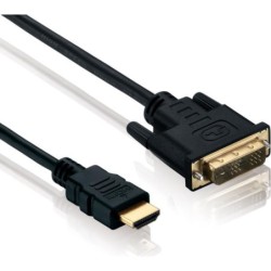 Helos Anschlusskabel, HDMI Stecker/ DVI-D 18+1 St, FULL HD, BASIC, 1,