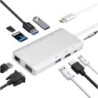 Helos Dockingstation, USB 3.1 Type-C St./HDMI/VGA/USB/LAN/AUDIO/SD,