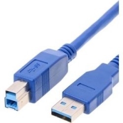 Helos USB 3.0 Anschlusskabel Stecker A auf Stecker B, blau, 1,8 m