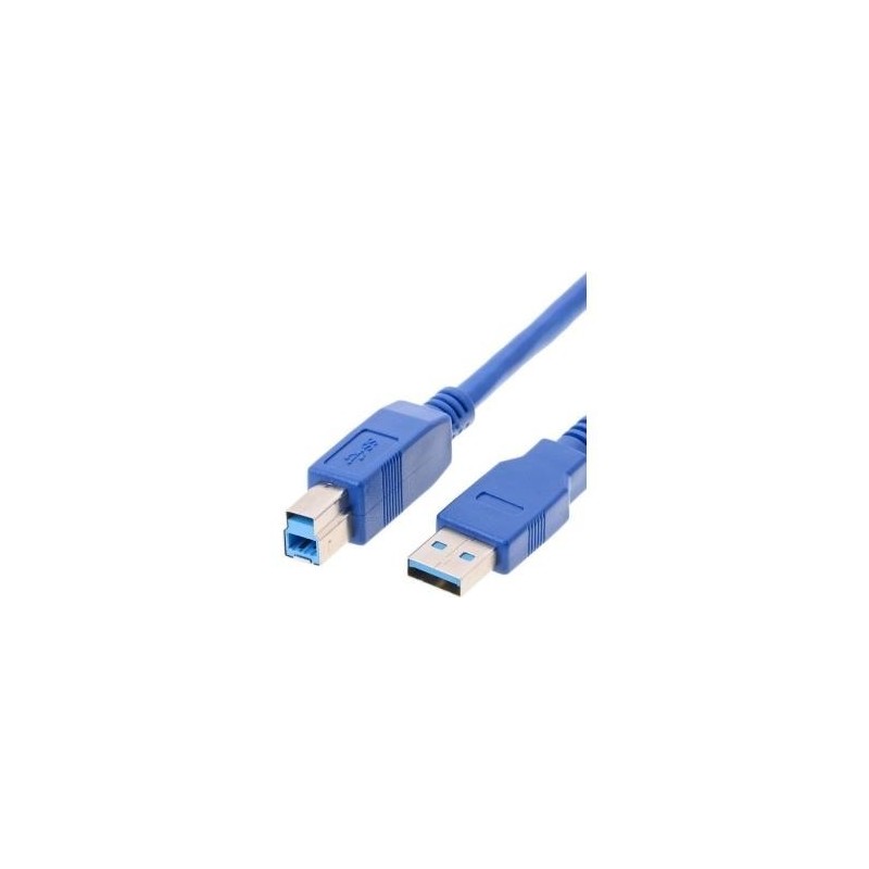 Helos USB 3.0 Anschlusskabel Stecker A auf Stecker B, blau, 1,8 m