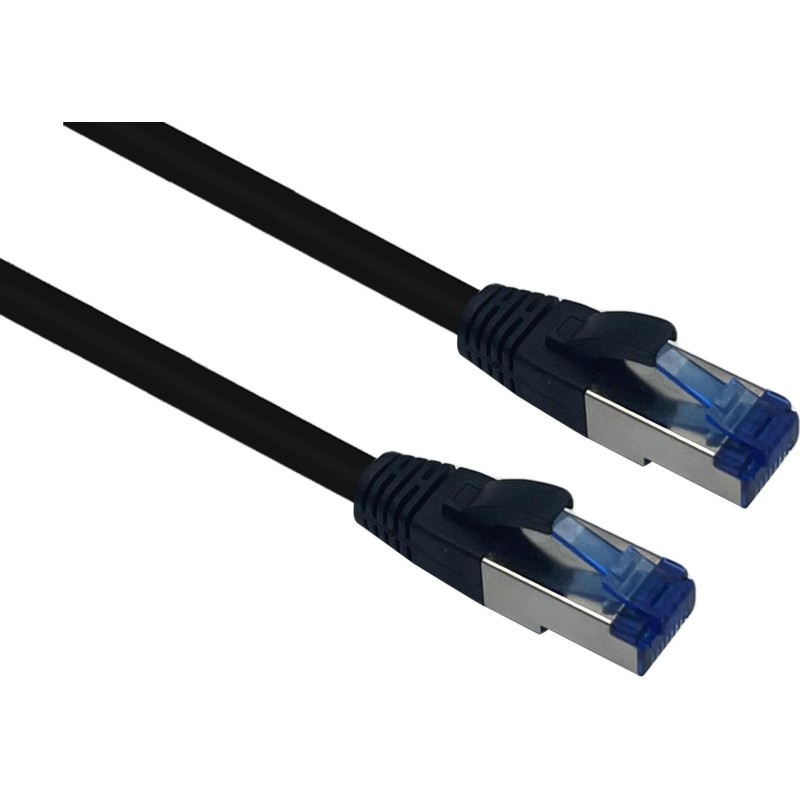 Cavo patch da esterno Helos S/FTP Cat 6a nero 3,0 m