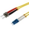 Helos LWL Patchkabel LC/ST Duplex 9/125&micro;m OS2 gelb 20,0m