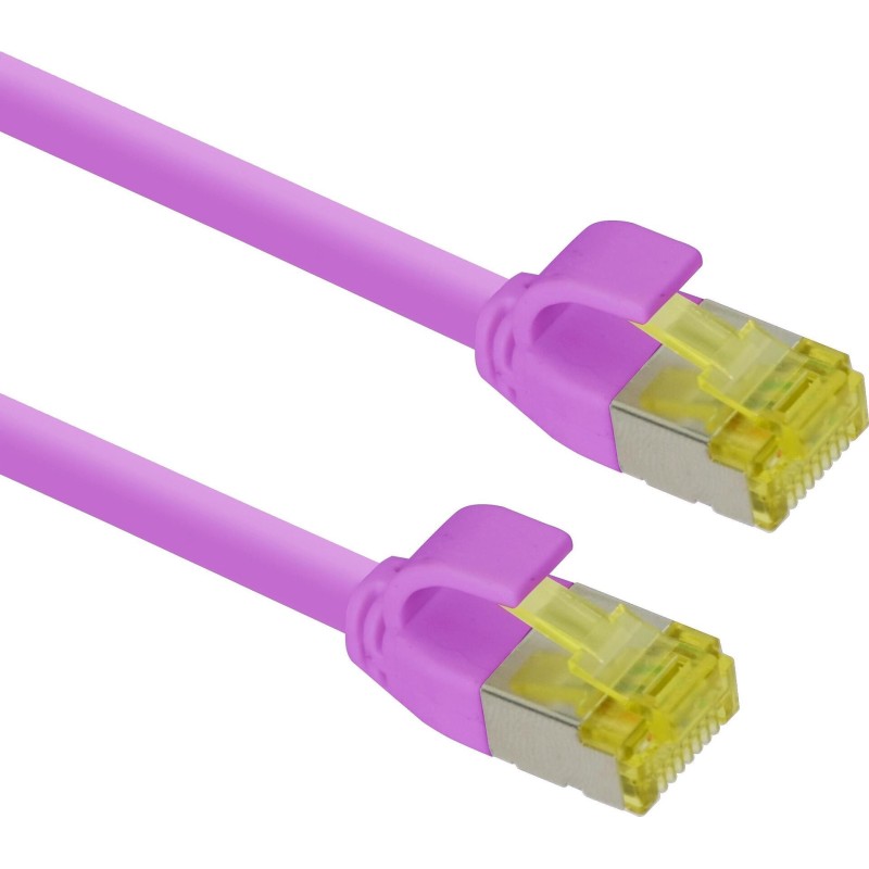 Helos ultra slim Patchkabel S/FTP Cat 6A magenta 0,5m