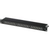 Helos Patchfeld Cat 6A 19&quot; 1HE 24 Port schwarz