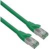 Cavo patch Cat 6a certificato Helos GRS con cavo grezzo Cat 7 TPE verde 0,15 m