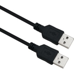 Helos Anschlusskabel, USB 2.0 A Stecker/A Stecker, 0,5m, schwarz