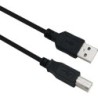 Helos Anschlusskabel, USB 2.0 A Stecker/B Stecker, 2,0m, schwarz