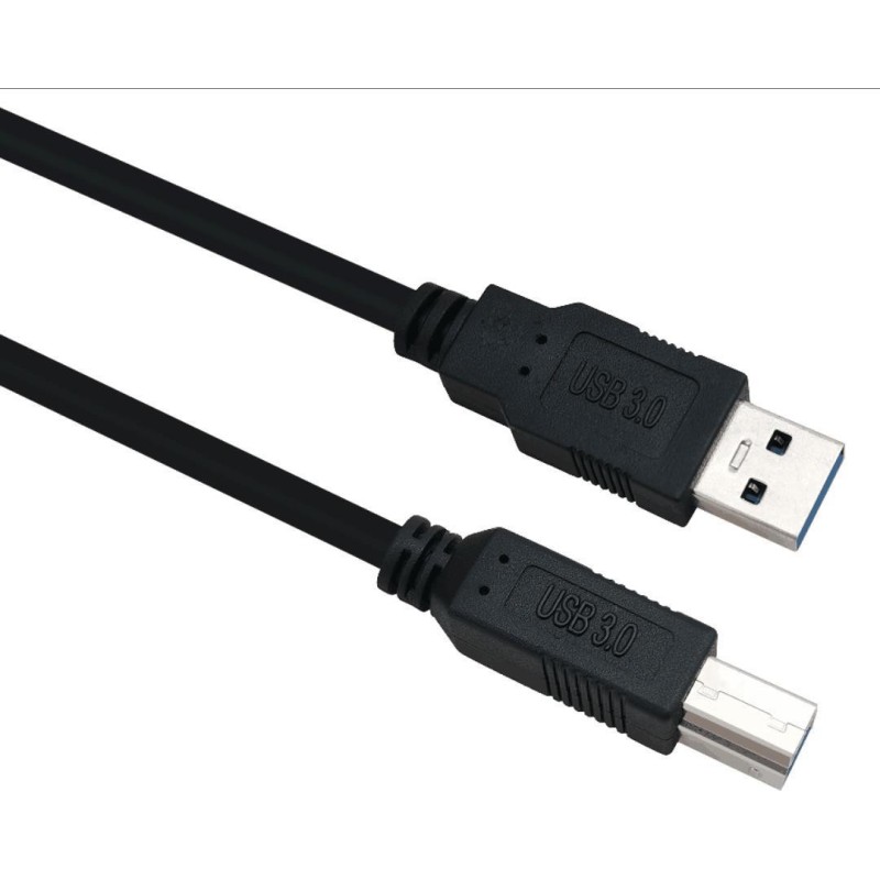 Helos Anschlusskabel, USB 3.0 A Stecker/B Stecker, 0,5m, schwarz