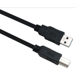 Helos Anschlusskabel, USB 3.0 A Stecker/B Stecker, 5,0m, schwarz