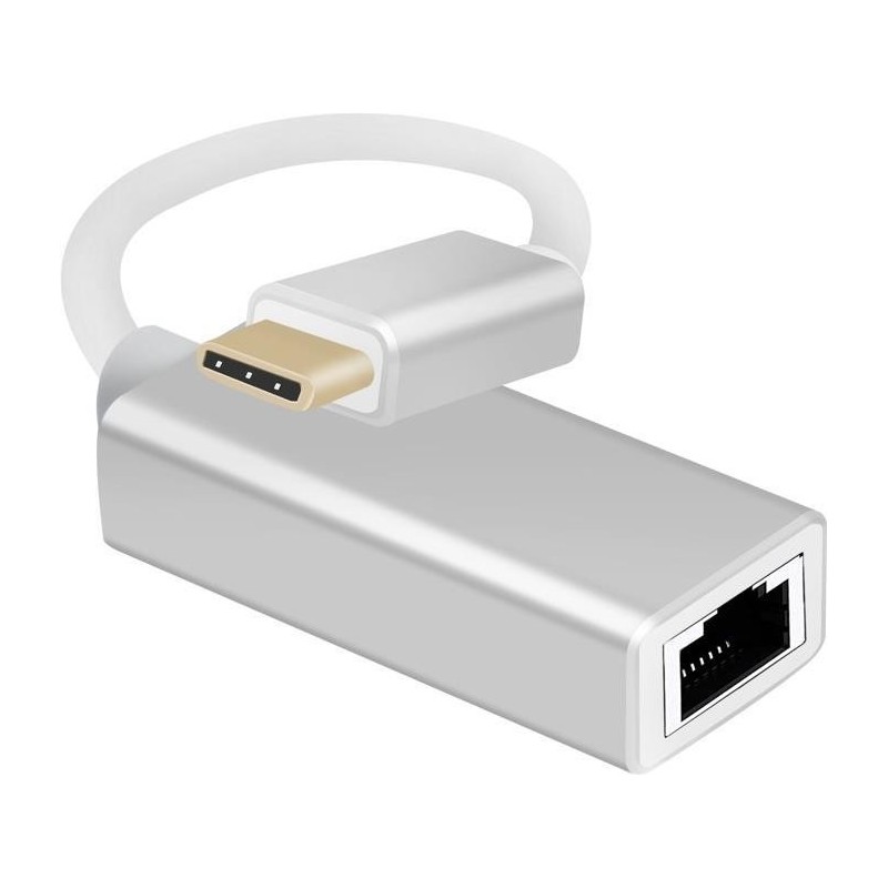 Helos Adapterkabel Ethernet, USB 3.1 Type-C St./RJ45 Buchse, PREMIU